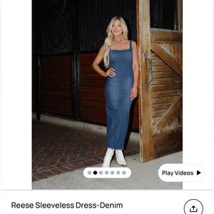 Reese Sleeveless Denim Sleeveless Dress Size Medium NWOT
